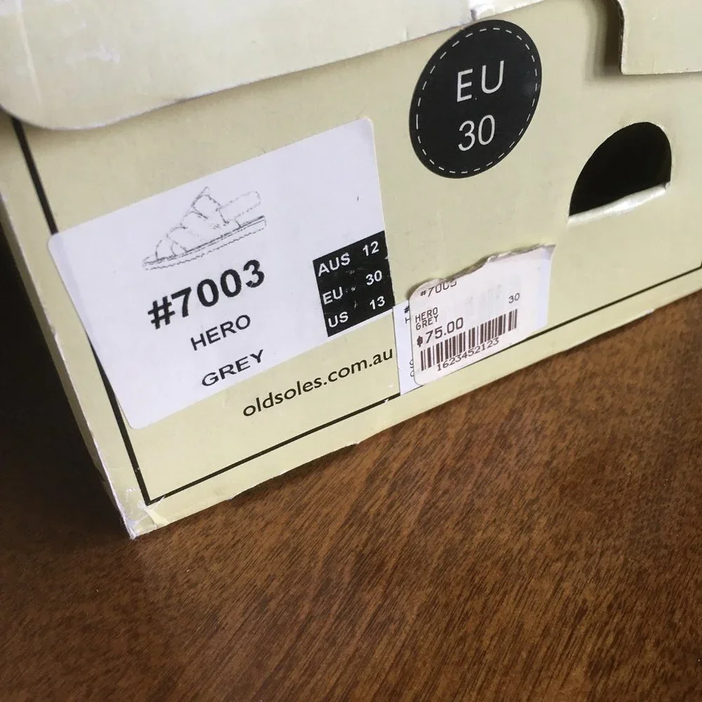 Old Soles gray leather sandals 13 NIB